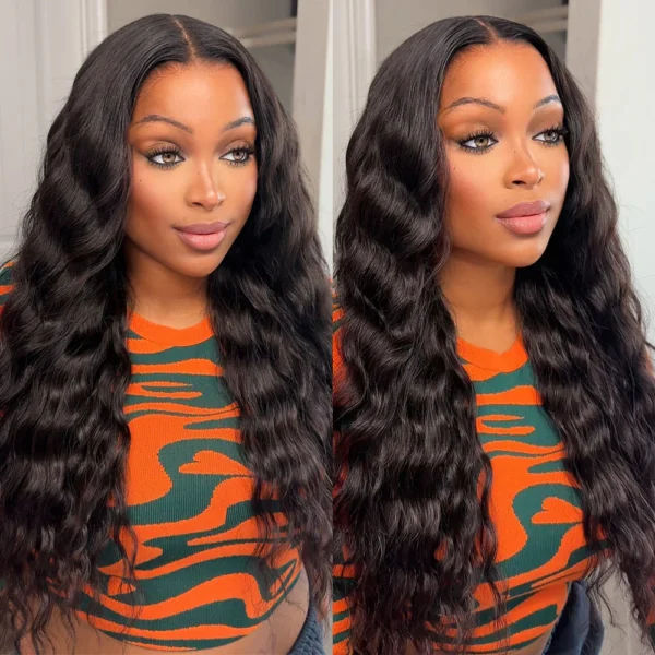 TRILL Glueless Wig Bohemian Natural Curl With Drawstring Natural Black 100% Human Hair Wig