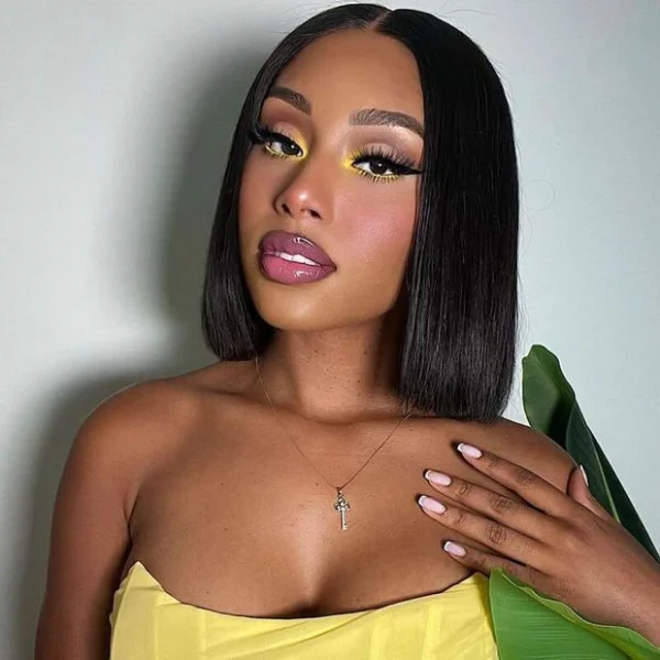 6x5 Invisible TRILL Knots & 13x4 Pre-All Glueless Straight Bob Wigs Pre-cut Lace Natural Black Beginner Friendly