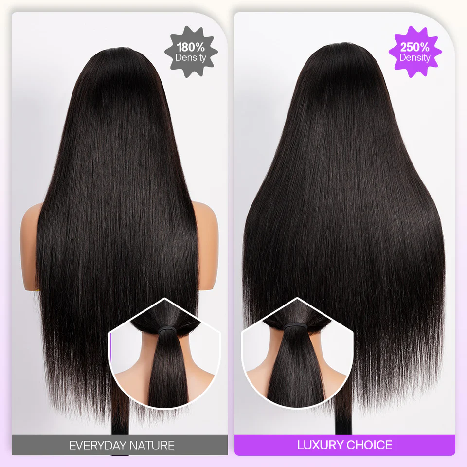 TRILL Glueless Wig Straight With Drawstring Natural Black 100% Human Hair Wig - Image 7