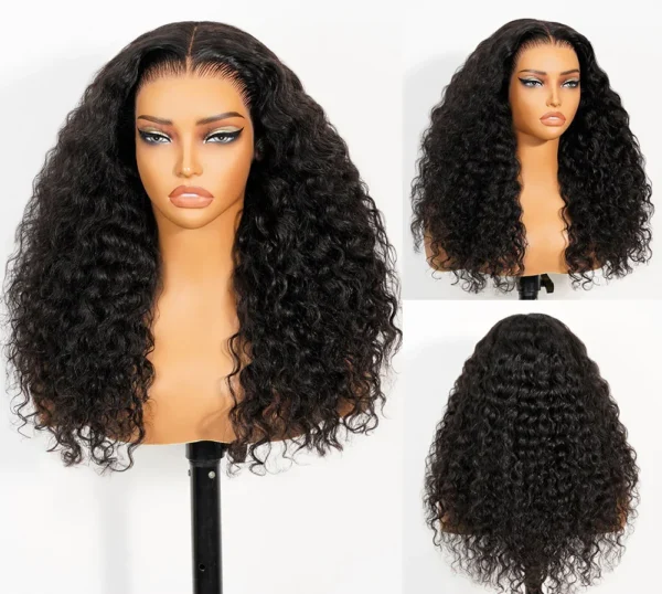 TRILL 6x5 Invisible Knots Glueless Loose Deep Wave Wigs Pre-cut Lace Natural Black Beginner Friendly