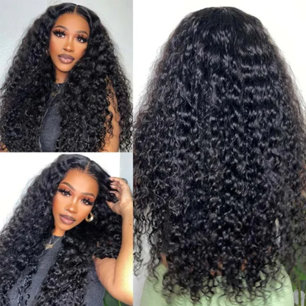 TRILL 3D Lace Half Wig Glueless Water Wave Hair With Breathable Dome Cap 6Inch Deep Parting