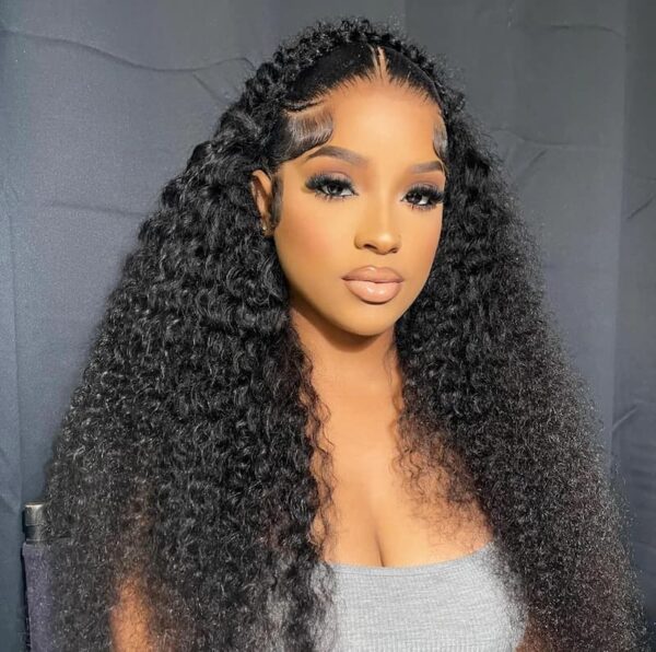 Glueless Wig TRILL Jerry Curly With Drawstring Natural Black Breathable Cap 100% Human Hair Wig