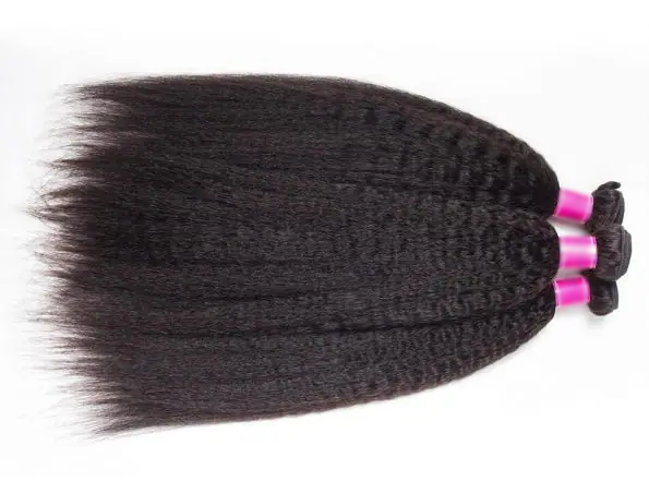 TRILL Hair Peruvian Kinky Straight Hair 4 Bundles Deal Mink Hair Yaki Straight Human Hair Weave - Image 3
