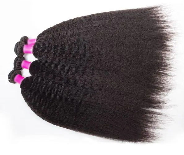TRILL Hair Peruvian Kinky Straight Hair 4 Bundles Deal Mink Hair Yaki Straight Human Hair Weave - Image 4