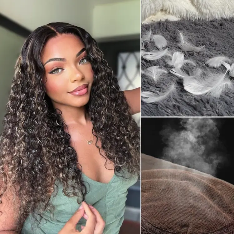 TRILL Scalp Care Wigs | Effortless Water Wave Snugfit Glueless 5x5 Closure Pre-Cut Lace Curly Wig - Image 4
