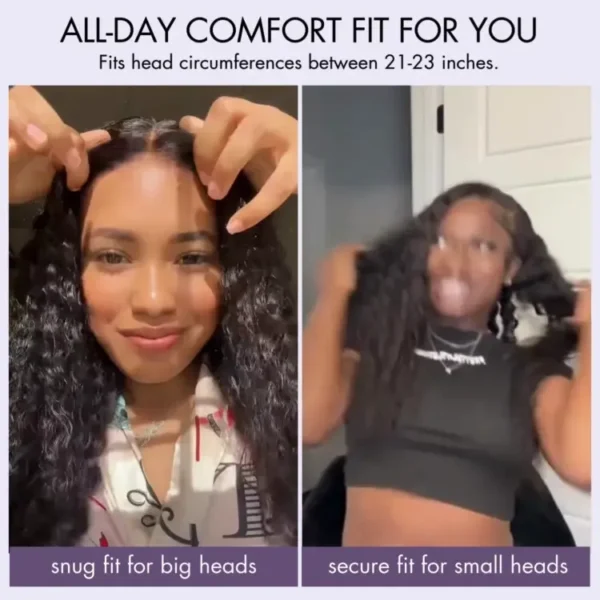 TRILL Scalp Care Wigs | Effortless Water Wave Snugfit Glueless 5x5 Closure Pre-Cut Lace Curly Wig