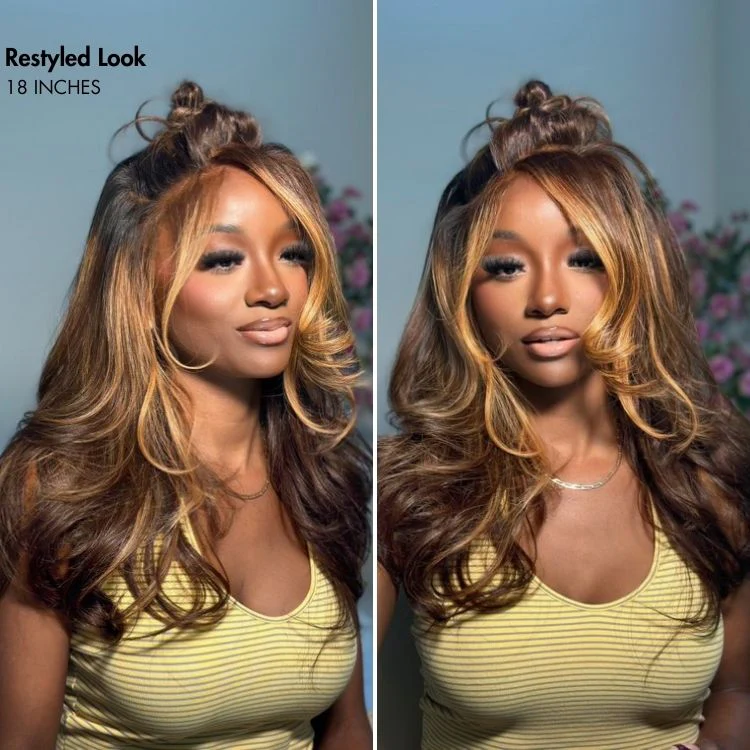 TRILL Wig 180% Density Blonde Highlight Loose Body Wave 7x6 Closure HD Lace Human Hair Wig Pre-Cut Lace - Image 6