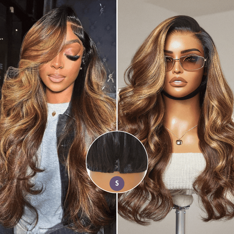 TRILL Wig 180% Density Blonde Highlight Loose Body Wave 7x6 Closure HD Lace Human Hair Wig Pre-Cut Lace
