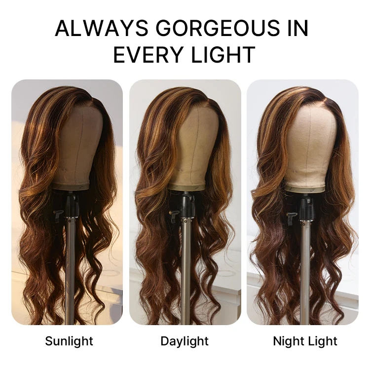 TRILL Wig 180% Density Blonde Highlight Loose Body Wave 7x6 Closure HD Lace Human Hair Wig Pre-Cut Lace - Image 2