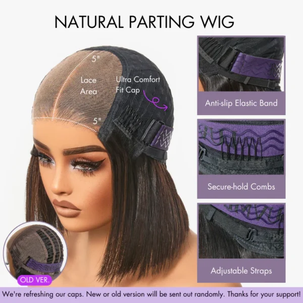 Brown Highlight / Natural Black / Blonde Highlight Deep Curly Glueless 5x5 Closure Pre-Cut Lace Wig