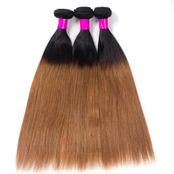 Brazilian Ombre Straight Hair 1B/30 Virgin Human Hair Bundles 1