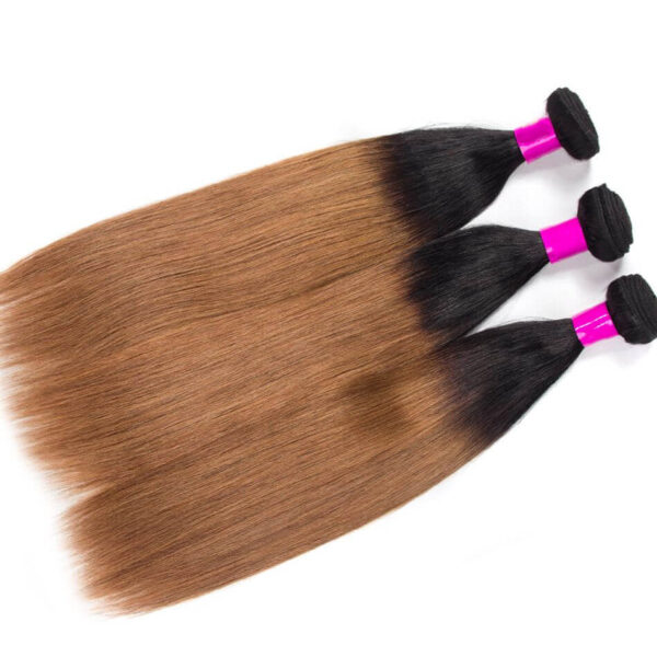 Brazilian Ombre Straight Hair 1B/30 Virgin Human Hair Bundles 2