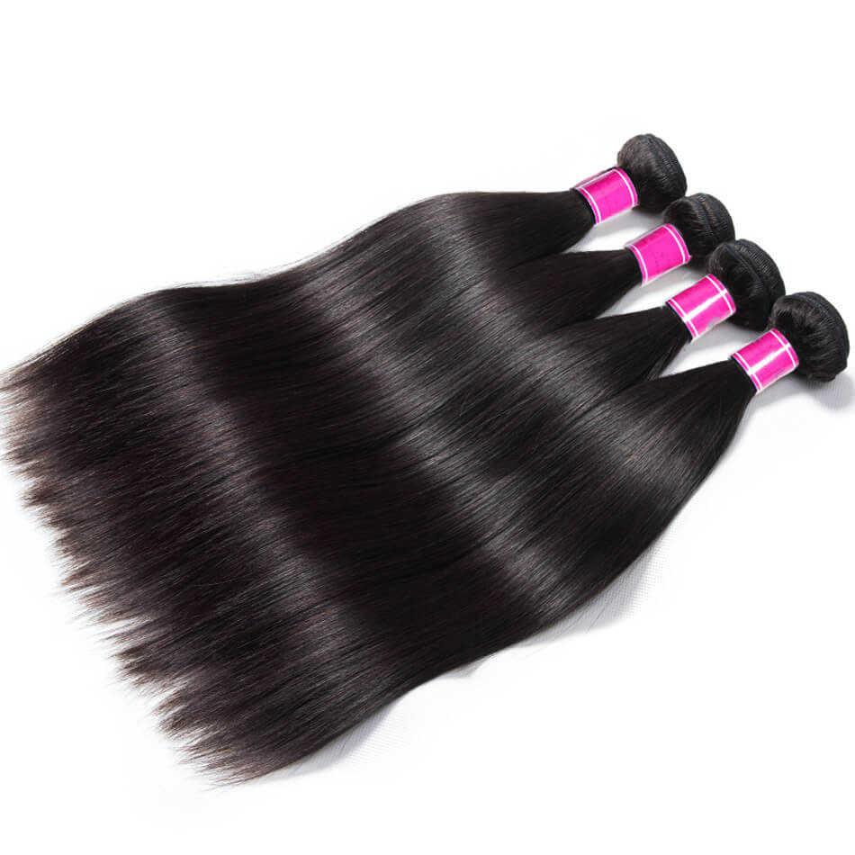 Raw Indian Hair Straight 3 Bundles Remy Virgin Human Hair Weave Bundles 10A Best Quality