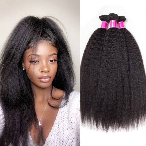 Brazilian Kinky Straight Hair 3 Bundles