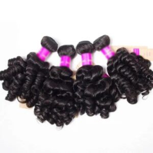 TRILL Malaysian Virgin Hair Bouncy Curly Weave 4 Bundles Funmi Hair 100% Remy Human Hair Bundles