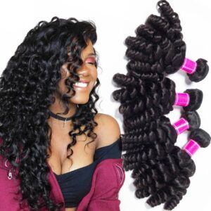 Malaysian Virgin Hair Bouncy Curly Weave 3 Bundles Funmi Hair