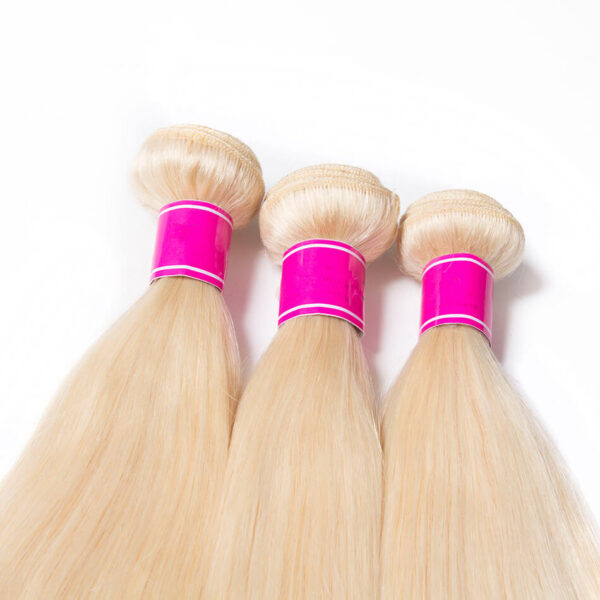 Blonde Hair 613# Color Brazilian Straight Hair 10A Virgin Human Hair 3 Bundles Sale 2