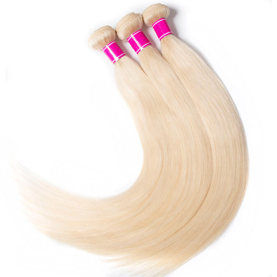 Blonde Hair 613# Color Brazilian Straight Hair 10A Virgin Human Hair 3 Bundles Sale 3