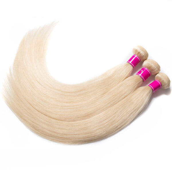 Blonde Hair 613# Color Brazilian Straight Hair 10A Virgin Human Hair 3 Bundles Sale 4
