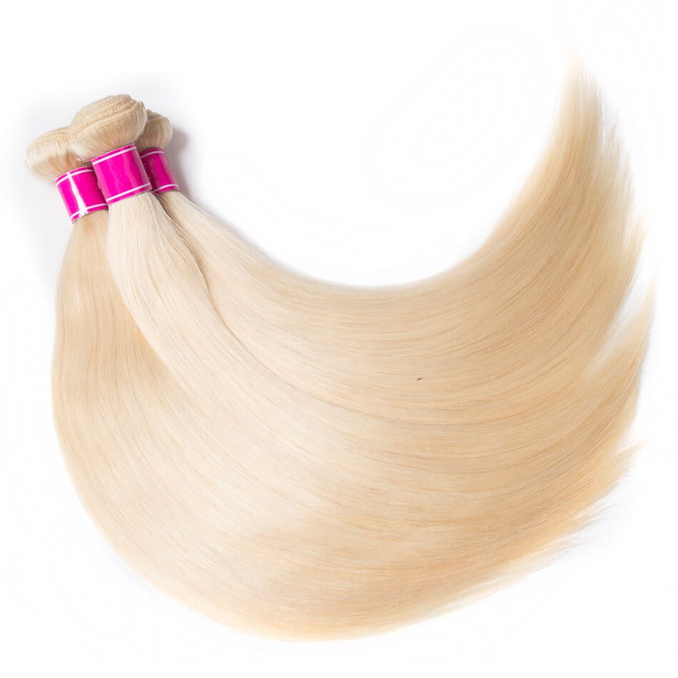 Blonde Hair 613# Color Brazilian Straight Hair 10A Virgin Human Hair 3 Bundles Sale 6