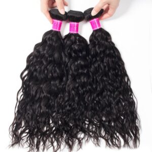 Water Wave 3 Bundles Raw Indian Virgin Hair Wet And Wavy Human Hair Weave Bundles