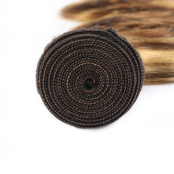 Highlight Honey Blonde Body Wave Human Hair Weave 3/4 Bundles P4/27 Color - Image 2