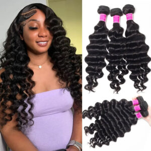 Indian Hair Loose Deep Wave 3 Bundles Virgin Human Hair