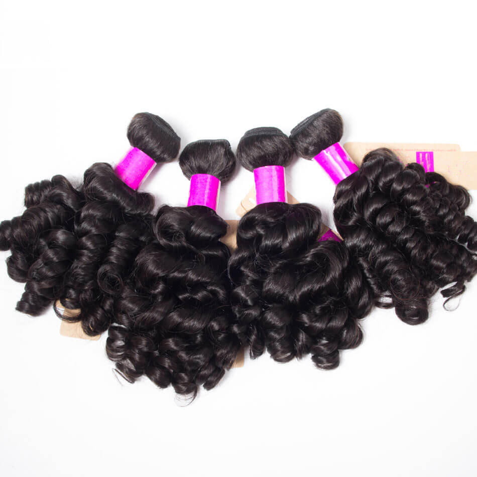 Malaysian Virgin Hair Bouncy Curly Weave 3 Bundles Funmi Hair 3