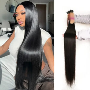 Straight Brazilian Virgin Hair 3/4 Bundles Long inches Human Hair 30 Inch 32 Inch 34 Inch 36 Inch 38 Inch 40 Inch Wholesale Price
