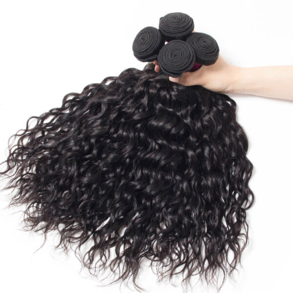 Water Wave 3 Bundles Raw Indian Virgin Hair Wet And Wavy Human Hair Weave Bundles 6