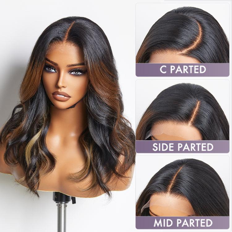 Combo Highlight Loose Wave Glueless 5x5 Closure HD Lace Wig | Large & Small Cap Size - Image 2