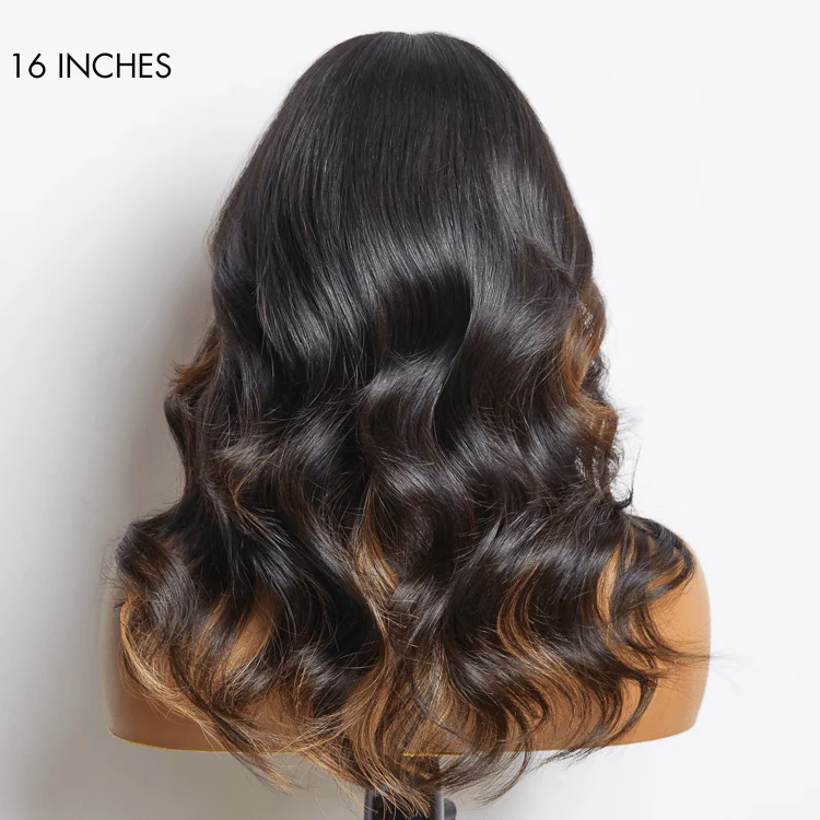 Combo Highlight Loose Wave Glueless 5x5 Closure HD Lace Wig | Large & Small Cap Size - Image 4
