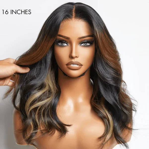 Combo Highlight Loose Wave Glueless 5x5 Closure HD Lace Wig | Large & Small Cap Size