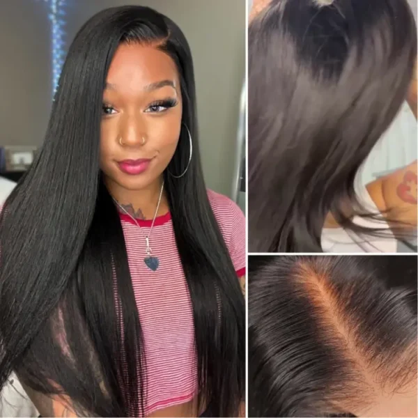 TRILL 2.0 Wigs | Nature Yaki Straight Ear-to-ear Glueless 13x5 Frontal HD Lace C Part Wig