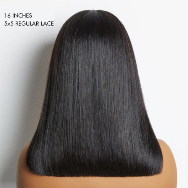 TRILL Wigs | Silky Blunt Cut Glueless 2x6 / 5x5 Closure Lace Shoulder Length Bob Wig Pre Plucked & Bleached