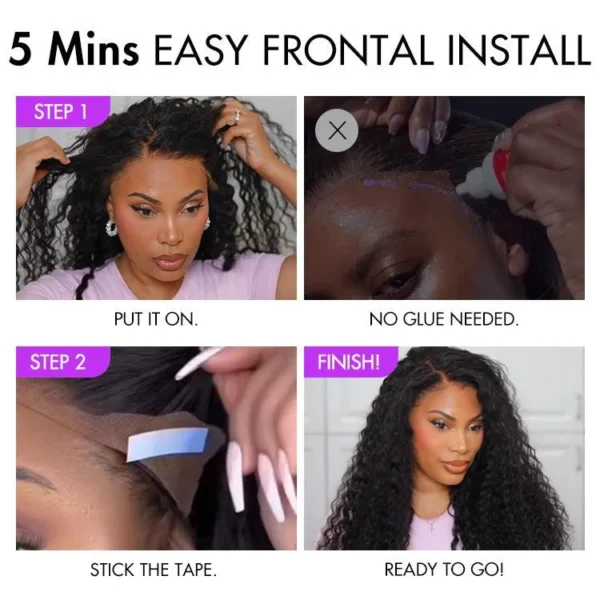 TRILL 2.0 Wigs | Nature Max Deep Wave Ear-to-ear Glueless 13x6 Frontal HD Lace Long Curly Wig