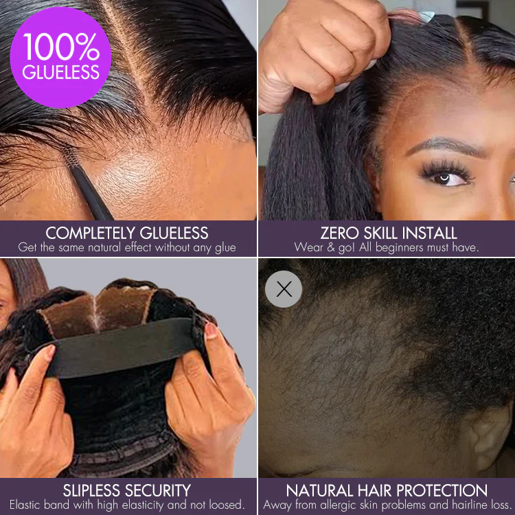 1 SEC INSTALL WIG | Mature Boss Brown Ombre Highlight / Natural Black / Salt and Pepper Loose Wave Glueless Minimalist HD Lace Wig - Image 8
