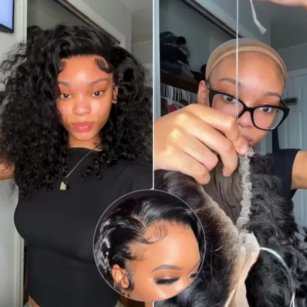 TRILL Wigs | Flexi-Fit Invisi Drawstring Cap 360 HD Lace Water Wave / Body Wave / Straight Long Wig Pre-Cut Lace