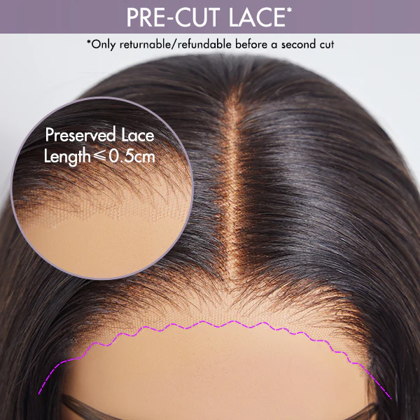 Layered Cut Yaki Straight Left C Part Glueless Minimalist HD Lace Bob Wig Ready to Go - Image 5