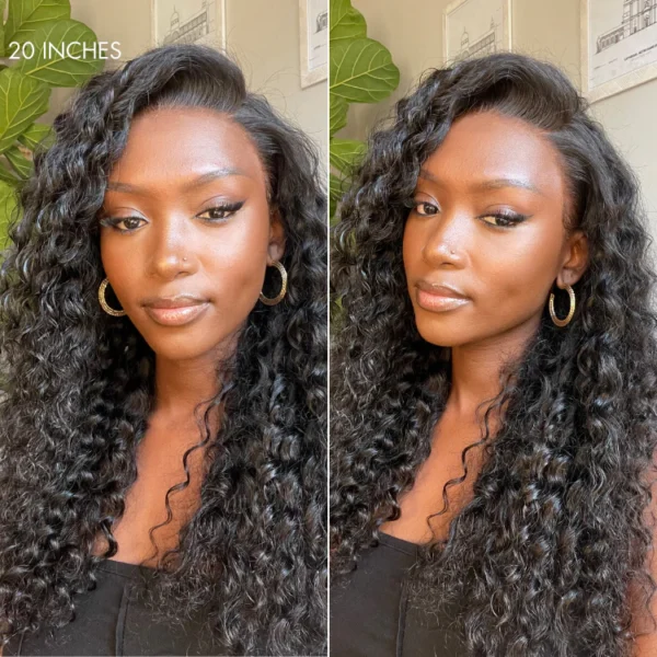 TRILL Wigs | Ear to Ear Super Natural Hairline Deep Wave Glueless 5x5 Upgraded Lace Front Long Curly Wig Pre-Cut Lace