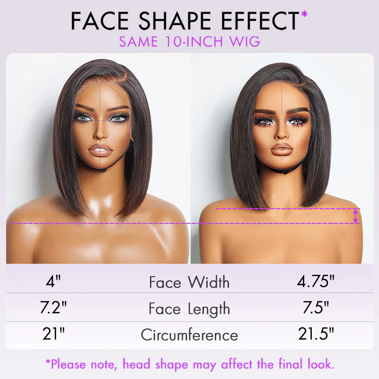Ultra Natural Glueless Minimalist HD Lace C Part Bob Wig 100% Human Hair | Classic & Chic - Image 8
