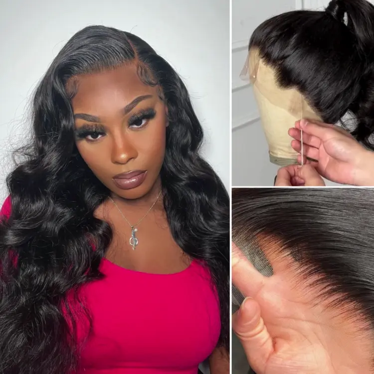 TRILL Wigs | Flexi-Fit Invisi Drawstring Cap 360 HD Lace Water Wave / Body Wave / Straight Long Wig Pre-Cut Lace - Image 6