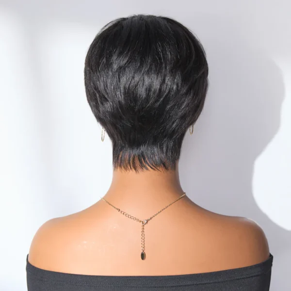Throw On & Go Short Cut with Bangs Wig Ultra Comfort Skin-Like Soft Care Glueless Wig Hair Loss Friendly