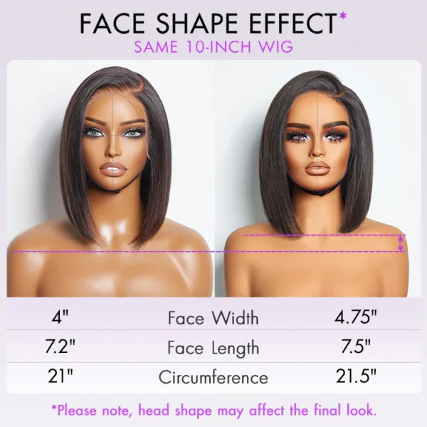 TRILL Wigs - Nature Max Yaki / Silky Bob Ear-to-Ear Glueless 13x6 Frontal HD Lace Short Bob Wig
