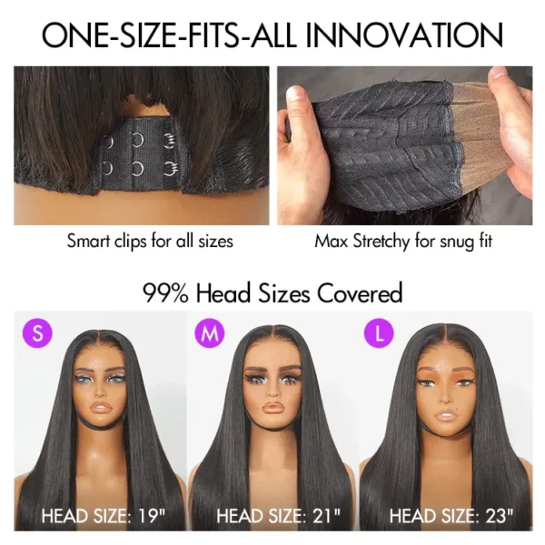 TRILL All-Day Comfort Wig 180% Density Layered Light Yaki Straight / Loose Body Wave Glueless 7x6 Closure HD Lace Human Hair Wig Pre-Cut