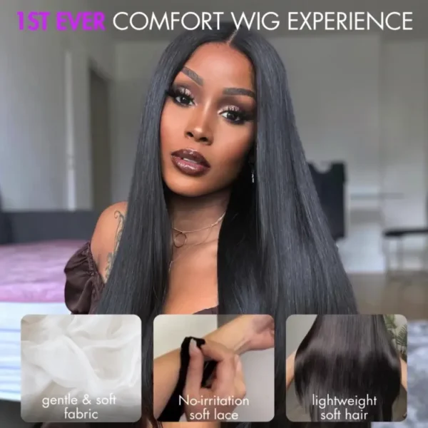 TRILL Scalp Care Wigs - Silky Straight Middle Part Glueless 5x5 Closure Lace Long Wig Pre-Cut Lace