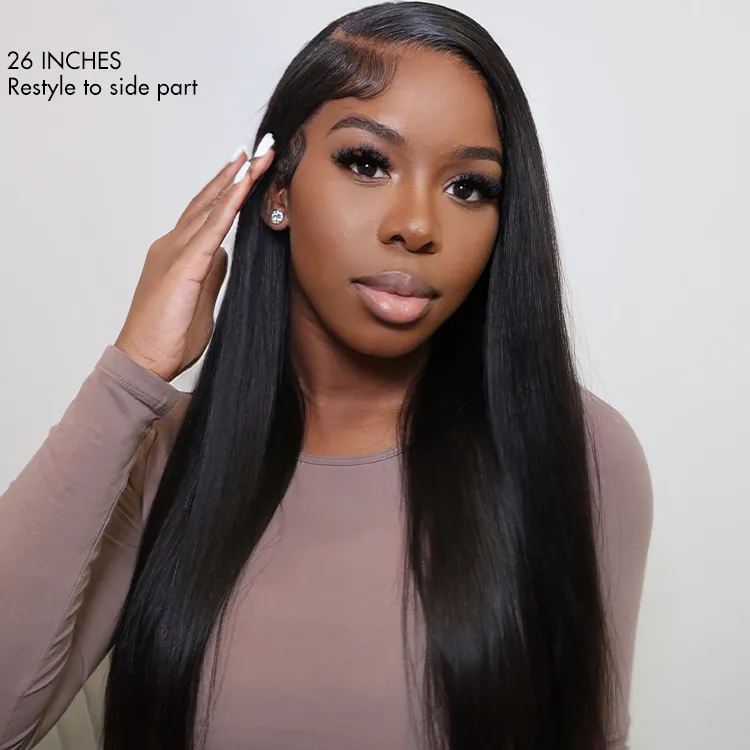 TRILL Scalp Care Wigs - Silky Straight Middle Part Glueless 5x5 Closure Lace Long Wig Pre-Cut Lace - Image 2