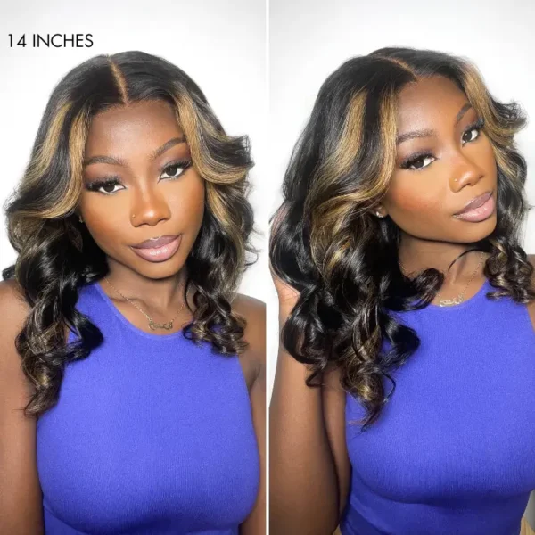 TRILL Blonde Mix Black Loose Wave Glueless 5x5 HD Lace Closure Wig Large & Small Cap