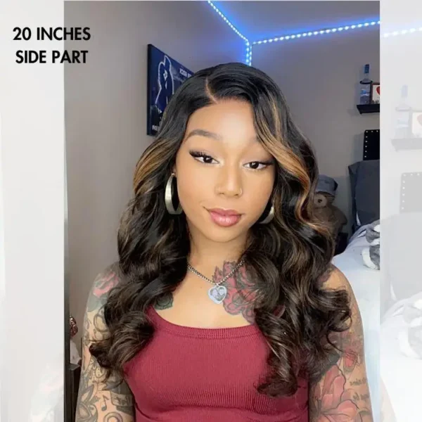 TRILL Blonde Mix Black Loose Wave Glueless 5x5 HD Lace Closure Wig Large & Small Cap