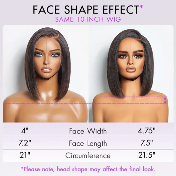 Ginger Ombre 13x4 Lace Front Glueless Blunt Cut Bob Human Hair Wig